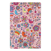 Veerpatroon met kleurrijke bloemen mini klembord (Achterkant)