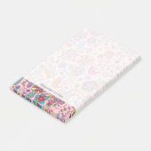 Veerpatroon met kleurrijke bloemen post-it® notes (Schuin)