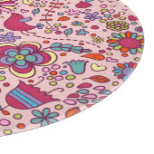 Veerpatroon met kleurrijke bloemen snijplank (Hoek)