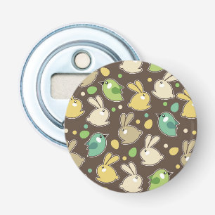 veerpatroon met oostereieren, vogels button flesopener