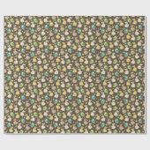 veerpatroon met oostereieren, vogels cadeaupapier (Vlak)