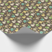 veerpatroon met oostereieren, vogels cadeaupapier (Hoek)