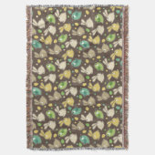 veerpatroon met oostereieren, vogels deken (Voorkant Verticaal)