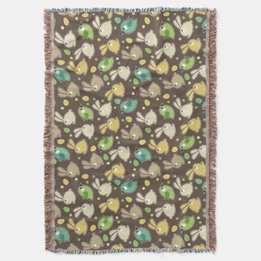 veerpatroon met oostereieren, vogels deken (Voorkant Verticaal)