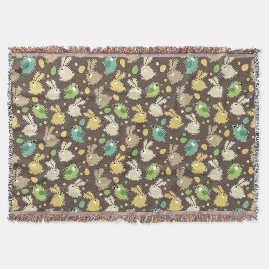 veerpatroon met oostereieren, vogels deken (Voorkant)