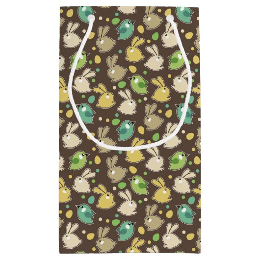 veerpatroon met oostereieren, vogels klein cadeauzakje (Achterkant)