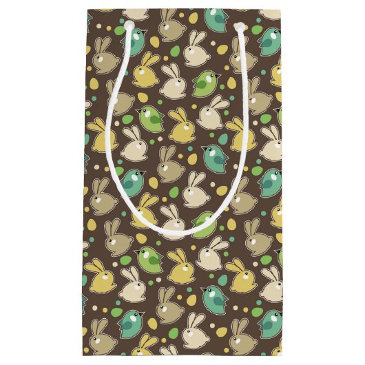 veerpatroon met oostereieren, vogels klein cadeauzakje (Voorkant)