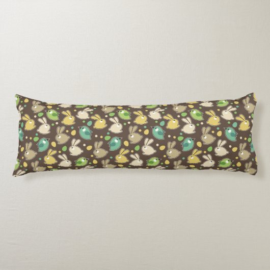 veerpatroon met oostereieren, vogels lichaamskussen (Voorkant)