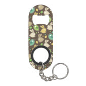 veerpatroon met oostereieren, vogels mini flessenopener (Achterkant)