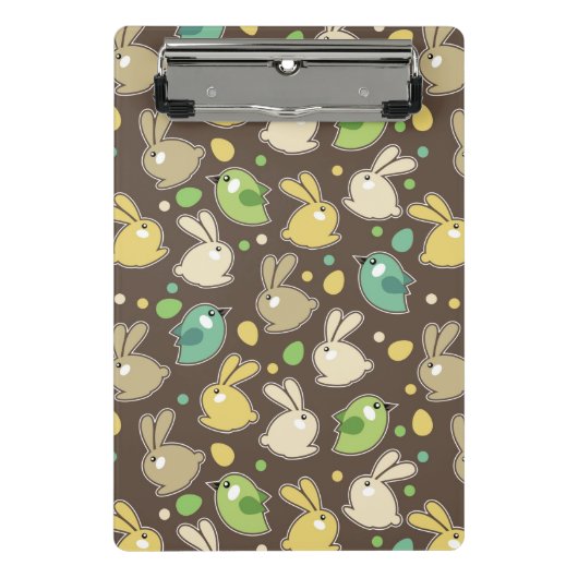 veerpatroon met oostereieren, vogels mini klembord (Voorkant)