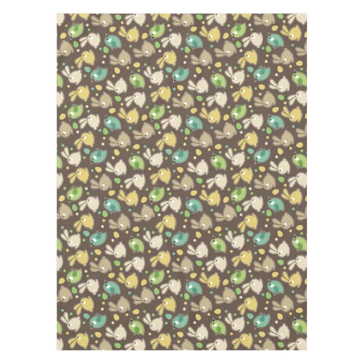 veerpatroon met oostereieren, vogels tafelkleed (Voorkant)