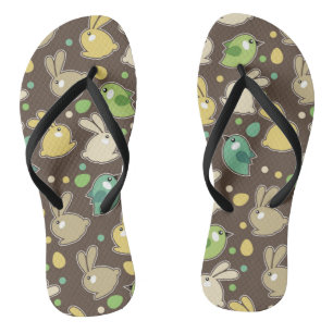 veerpatroon met oostereieren, vogels teenslippers