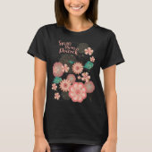 Veerpeach tuin vliegend peracock Floral-sieraad T-shirt (Voorkant)