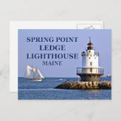 Veerpuntpaniekvuurtoren, Maine Briefkaart (Voorkant / Achterkant)