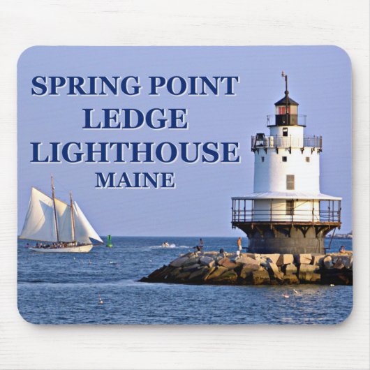 Veerpuntpaniekvuurtoren, Maine Mousepad Muismat (Voorkant)