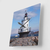 Veerpuntpaniekvuurtoren, ringloopklok vierkante klok (Hoek)