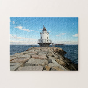 Veerpuntvuurtoren Zuid-Portland Maine Legpuzzel