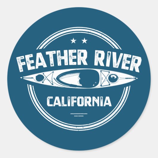 Veerrivier, Californië Ronde Sticker (Voorkant)