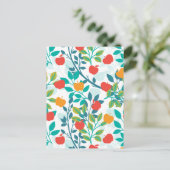 Veerrood en groene kleuren Apple Fruit Pattern Briefkaart (Staand voorkant)