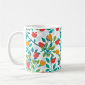 Veerrood en groene kleuren Apple Fruit Pattern Koffiemok (Links)