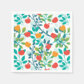 Veerrood en groene kleuren Apple Fruit Pattern Servet (Voorkant)
