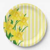 Veerstijlbladen met gele strepen papieren bordje (Voorkant)