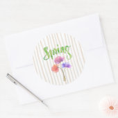 Veerthema, Bright Waterverf Floral Sticker (Envelop)
