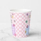 Veertien A Vibe Preppy Patch 14e verjaardagsfeest Papieren Bekers (Rechts)