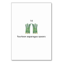 Veertien asperges speren nummer flashcards