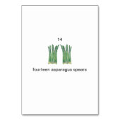Veertien asperges speren nummer flashcards kaart (Achterkant)