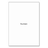 Veertien asperges speren nummer flashcards kaart (Voorkant)