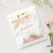 Veertien Boho Roze Bloemige 14e Verjaardagsfeestje