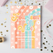 Veertien is een vibe daisy 14e verjaardagsfeest kaart