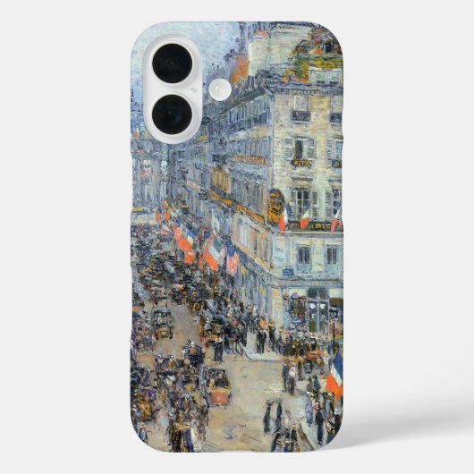 Veertien Juli, Rue Daunou door Childe Hassam Case-Mate iPhone Case (Achterkant)