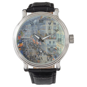 Veertien Juli, Rue Daunou door Childe Hassam Horloge