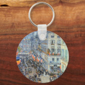 Veertien juli, Rue Daunou door Childe Hassam Sleutelhanger (Voorkant)