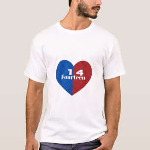Veertien numerologie geïnspireerde shirts
