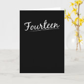 Veertien tieners 14 jaar 14 verjaardag kaart (Gele Bloem)