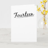 Veertien tieners 14 verjaardag 14 jaar kaart (Gele Bloem)