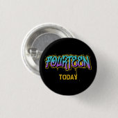 Veertien vandaag vrijdag 3 cm rondebadge ronde button 3,2 cm (Voorkant /achterkant)