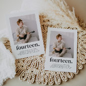 Veertien vierkant Foto eerste uitnodiging op verja