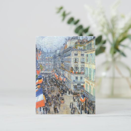 Veertiende juli, rue Daunou door Childe Hassam Briefkaart (Staand voorkant)