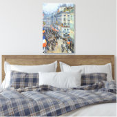 Veertiende juli, rue Daunou door Childe Hassam Canvas Afdruk (Insitu (Slaapkamer))