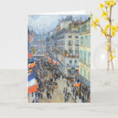 Veertiende juli, rue Daunou door Childe Hassam Kaart (Gele Bloem)