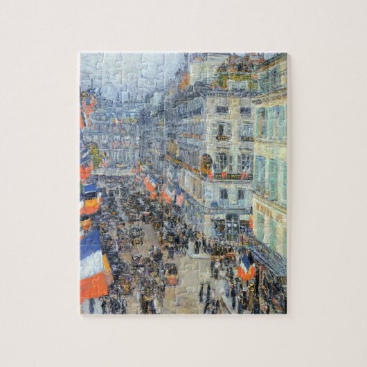 Veertiende juli, rue Daunou door Childe Hassam Legpuzzel (Verticaal)