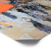 Veertiende juli, rue Daunou door Childe Hassam Poster (Hoek)