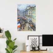 Veertiende juli, rue Daunou door Childe Hassam Poster (Thuiskantoor)