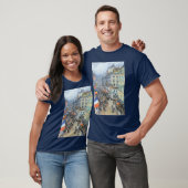 Veertiende juli, rue Daunou door Childe Hassam T-shirt (Unisex)