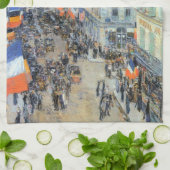 Veertiende juli, rue Daunou door Childe Hassam Theedoek (Gevouwen)