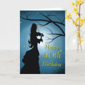 Veertiende verjaardag Violin Player Kaart (Gele Bloem)